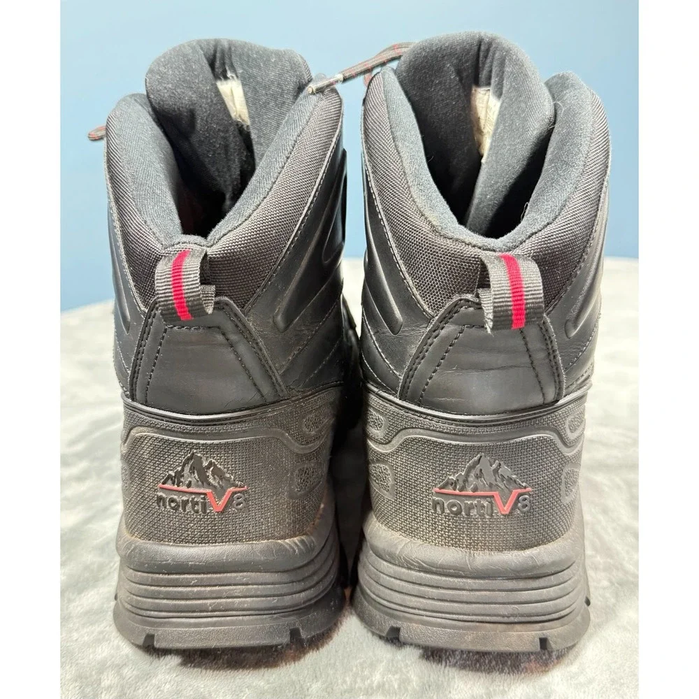 NortiV8 Mens Hiking Boots 10 Black Waterproof Insulated Thinsulate